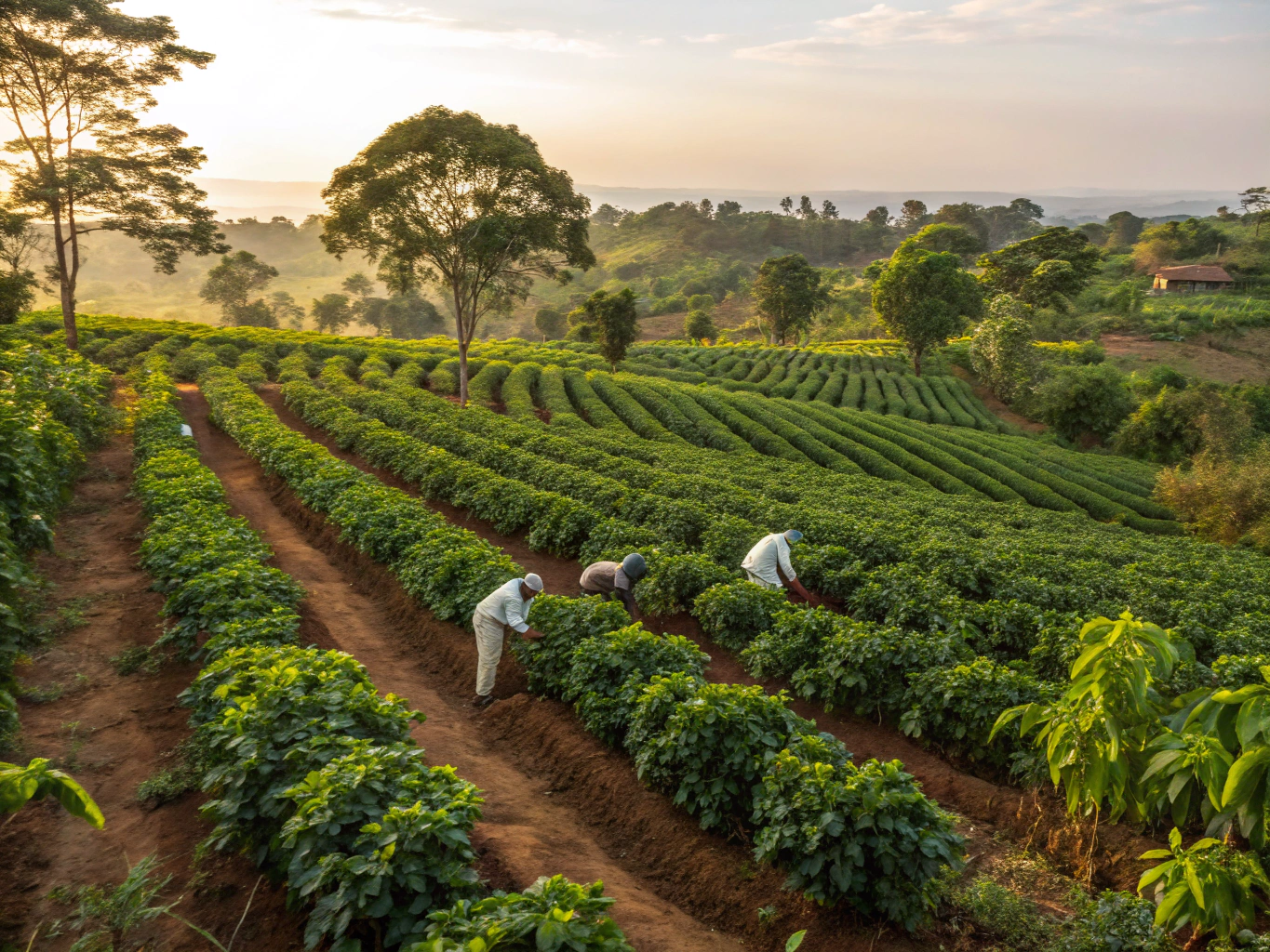 Agricultural work and practical skills development at Mbin Ndem Farms in Buea, Cameroon